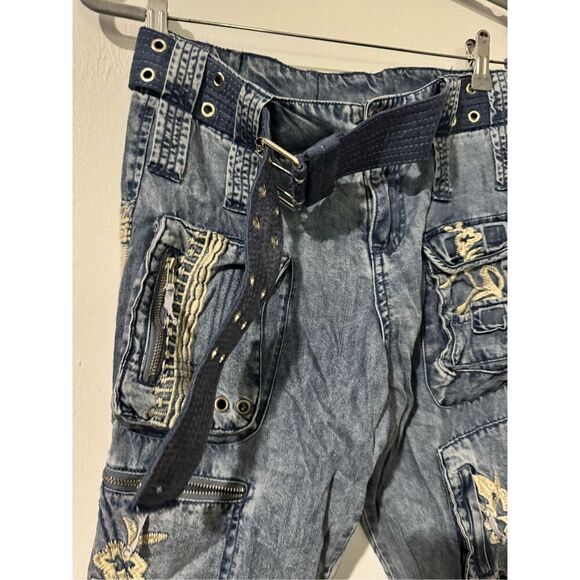 Jonny Was Embroidered cargo pants 2 Belted - Picture 7 of 13